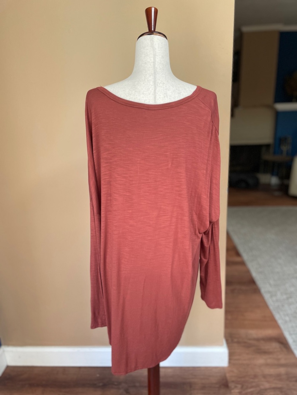 Old Navy Womens Luxe Scoop Neck Tunic Top 2XL XXL Long Sleeves Stretchy Soft - Picture 3 of 6